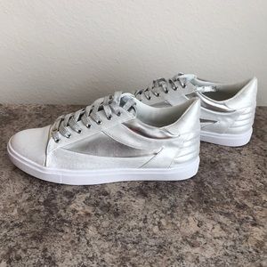 Dune Metallic Silver Shoes